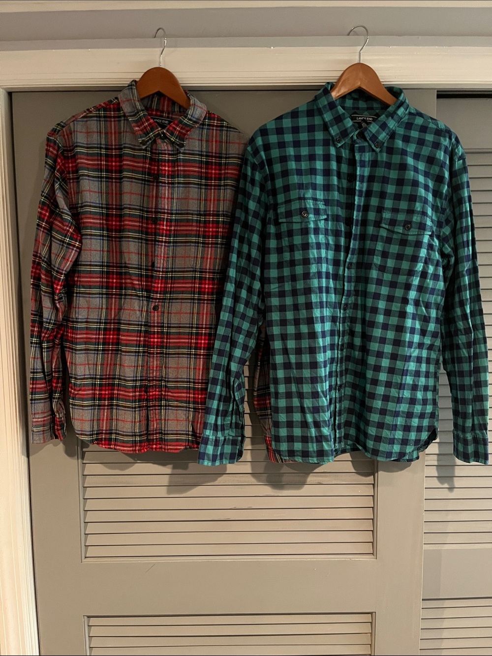 Lands End Pair of Flannel Shirts